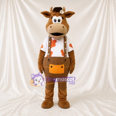 Vache Costume de mascotte intégral pour adultes Événements gastronomiques
