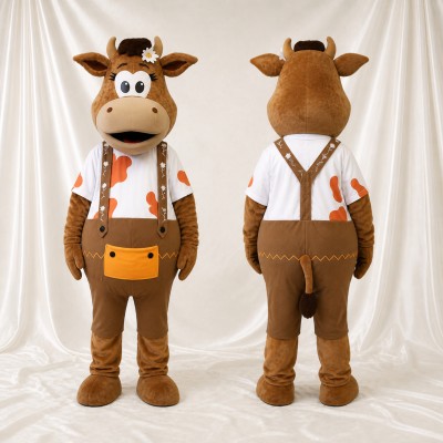 Vache Costume de mascotte intégral pour adultes Événements gastronomiques