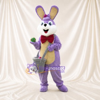Lapin avec Nœud de Magicien Costume de mascotte intégral pour adultes Événements scolaires