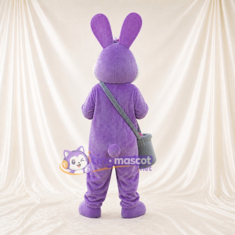 Lapin avec Nœud de Magicien Costume de mascotte intégral pour adultes Événements scolaires