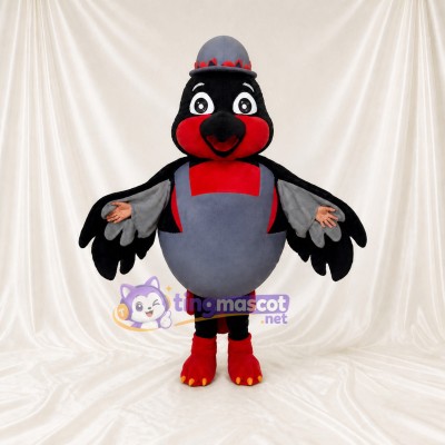 Black Bird Mascot Costume Full Body for Adults Sports Events