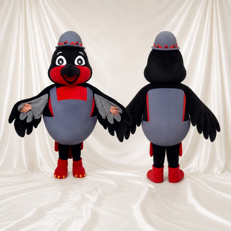 Black Bird Mascot Costume Full Body for Adults Sports Events
