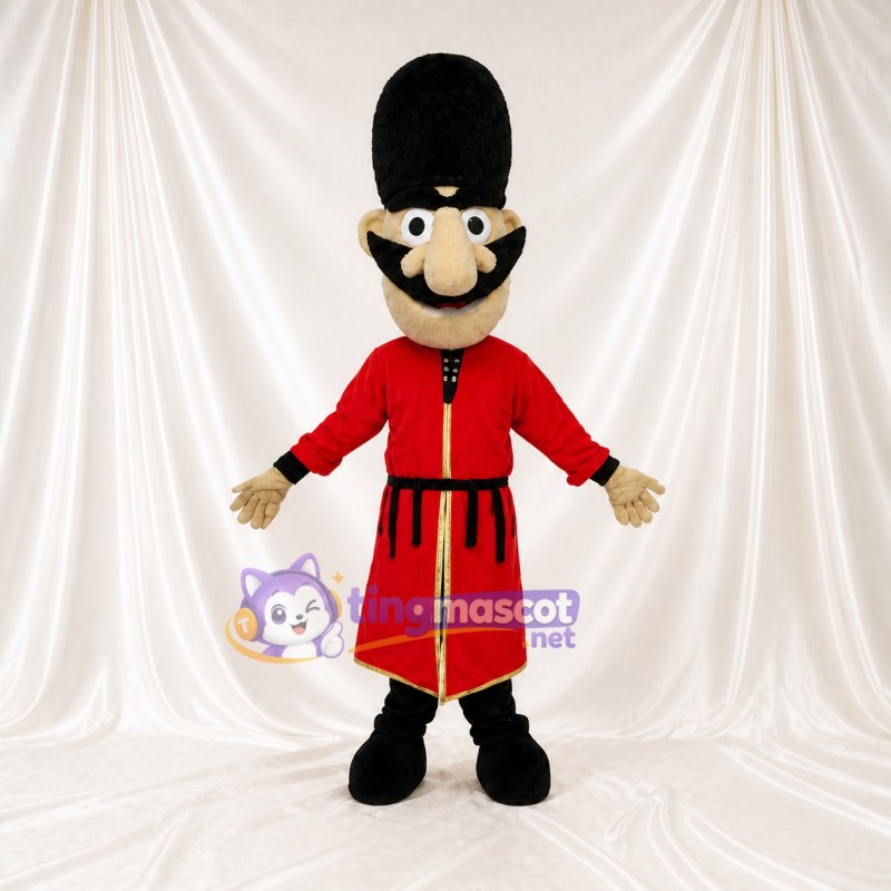Black Ceremonial Guard Mascot Costume Full Body for Adults Museums
