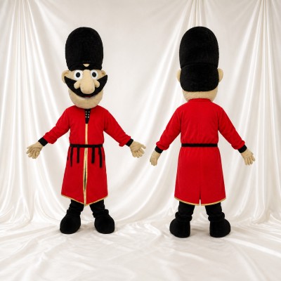Black Ceremonial Guard Mascot Costume Full Body for Adults Museums