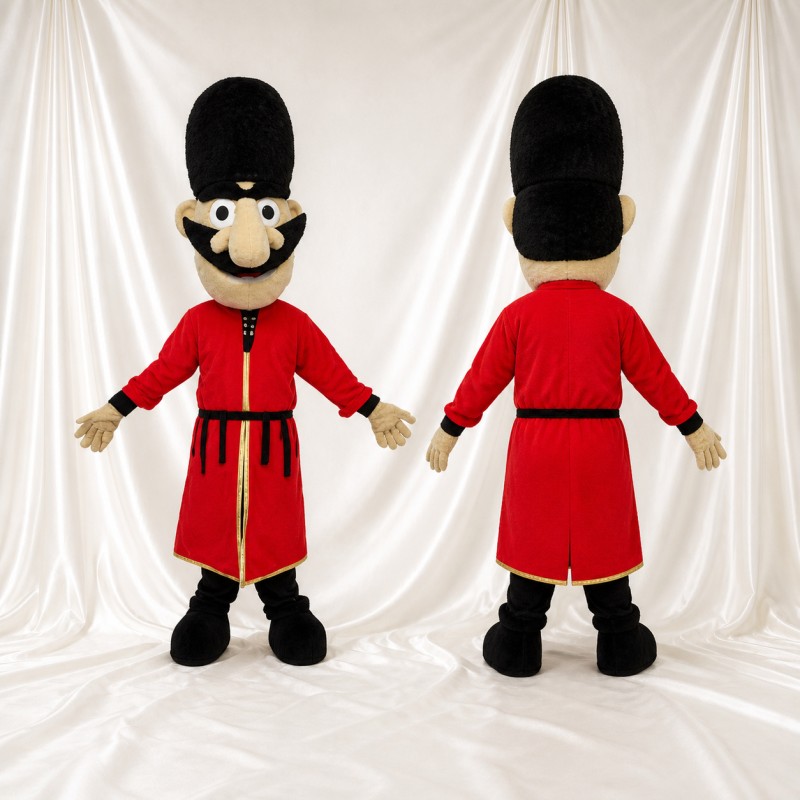 Black Ceremonial Guard Mascot Costume Full Body for Adults Museums