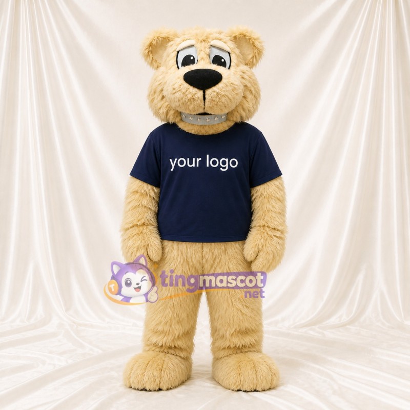 Cream Bear Mascot Costume Full Body for Adults Sports Events