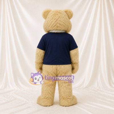 Cream Bear Mascot Costume Full Body for Adults Sports Events