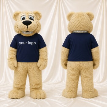 Ours Crème Costume de mascotte intégral pour adultes Événements sportifs