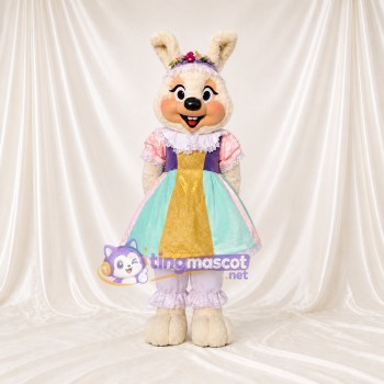 Lapin Blanc Costume de mascotte intégral pour adultes Événements scolaires