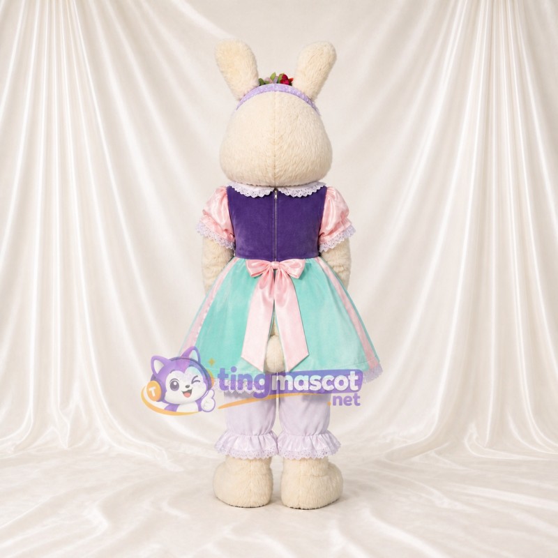White Rabbit Mascot Costume Full Body for Adults School Events