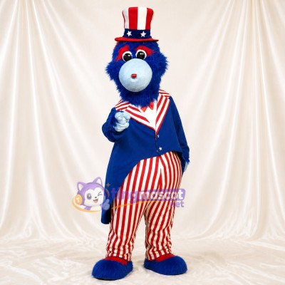 Blue Bear Mascot Costume Full Body for Adults Events