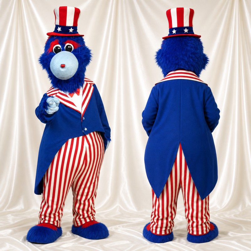 Blue Bear Mascot Costume Full Body for Adults Events
