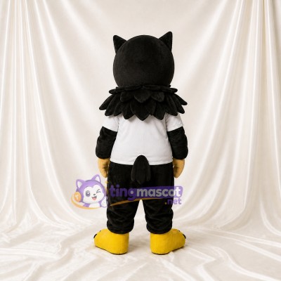Feather Collar Owl Mascot Costume Full Body for Adults School Events