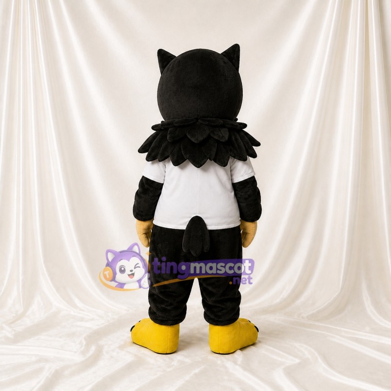 Feather Collar Owl Mascot Costume Full Body for Adults School Events