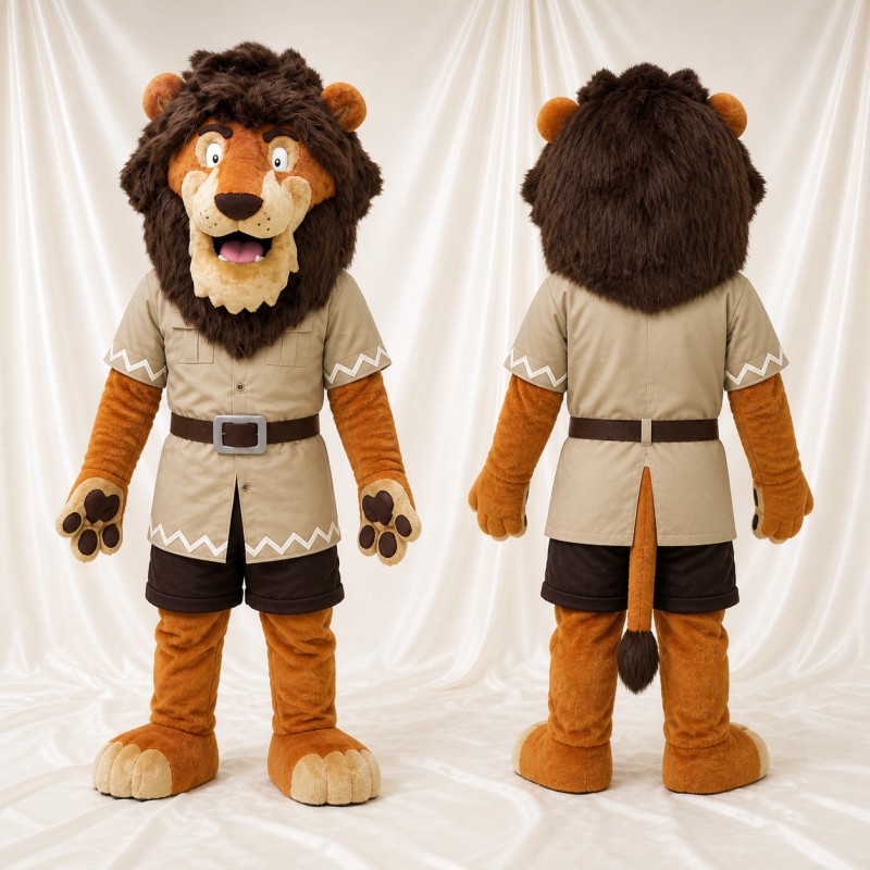 Lion Mascot Costume Full Body for Adults Zoos