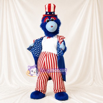 Ours du Spectacle Patriotique Costume de mascotte intégral pour adultes Événements