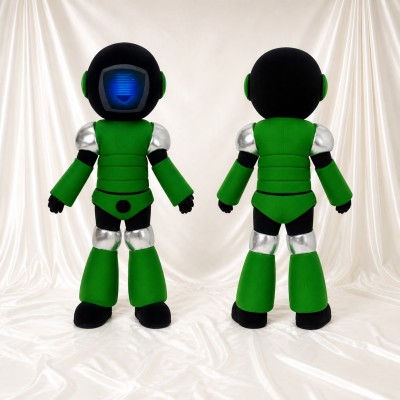 Green Robot Mascot Costume Full Body for Adults Tech Events