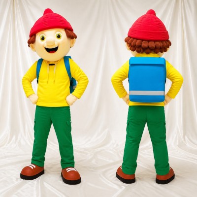 Schoolboy Character Mascot Costume Full Body for Adults School Events
