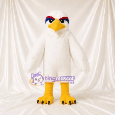 White Eagle Mascot Costume Full Body for Adults Sports Events