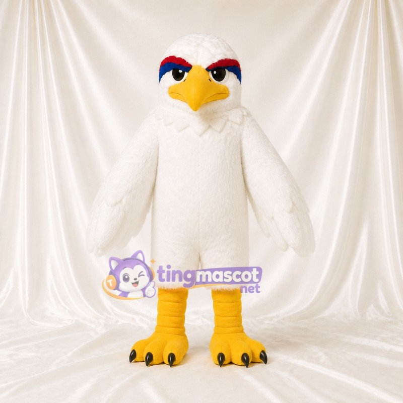 White Eagle Mascot Costume Full Body for Adults Sports Events