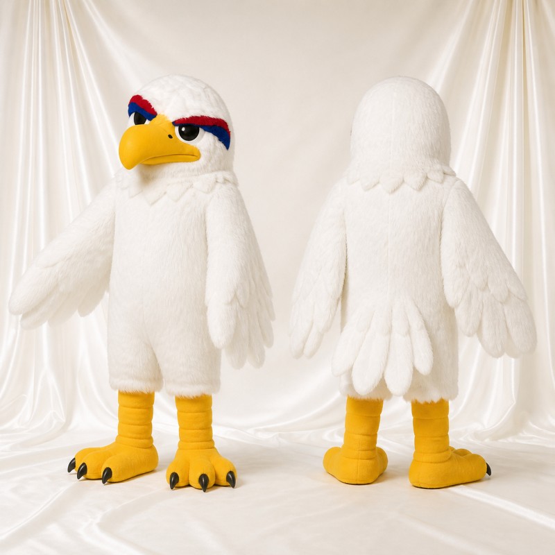 White Eagle Mascot Costume Full Body for Adults Sports Events