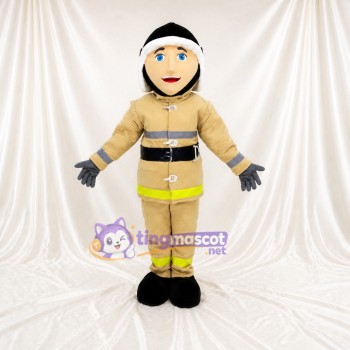 Firefighter Character Mascot Costume Full Body for Adults Events