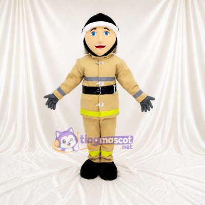 Firefighter Character Mascot Costume Full Body for Adults Events