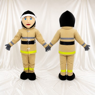 Firefighter Character Mascot Costume Full Body for Adults Events