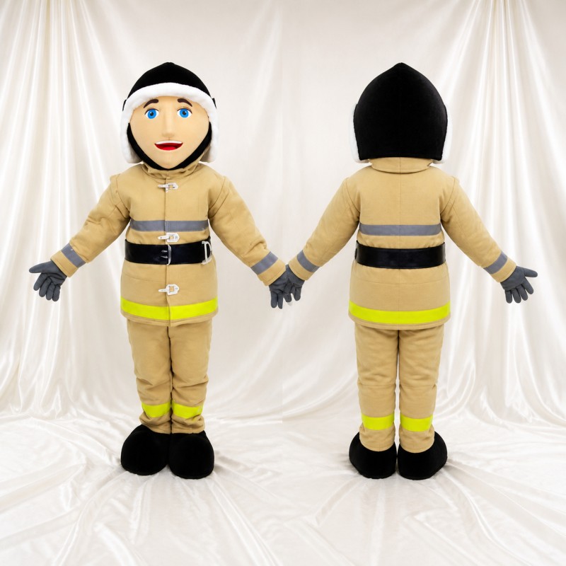 Firefighter Character Mascot Costume Full Body for Adults Events