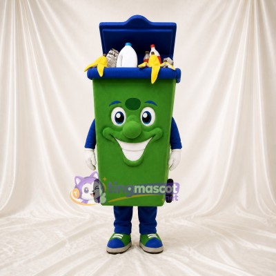 Trash Bin Mascot Costume Full Body for Adults School Events