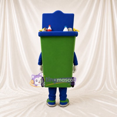 Trash Bin Mascot Costume Full Body for Adults School Events