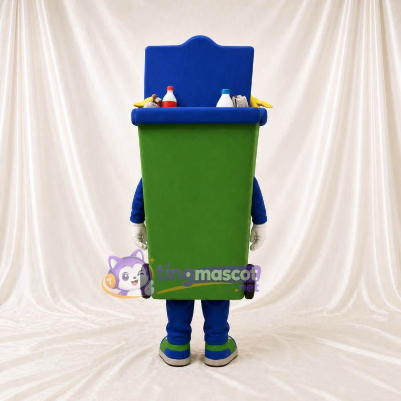 Trash Bin Mascot Costume Full Body for Adults School Events