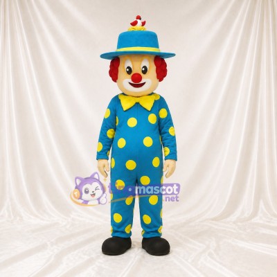 Blue Clown Mascot Costume Full Body for Adults Events
