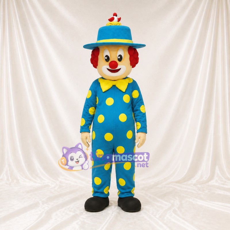 Blue Clown Mascot Costume Full Body for Adults Events