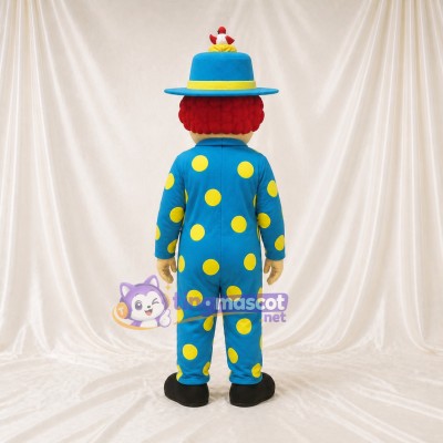 Blue Clown Mascot Costume Full Body for Adults Events