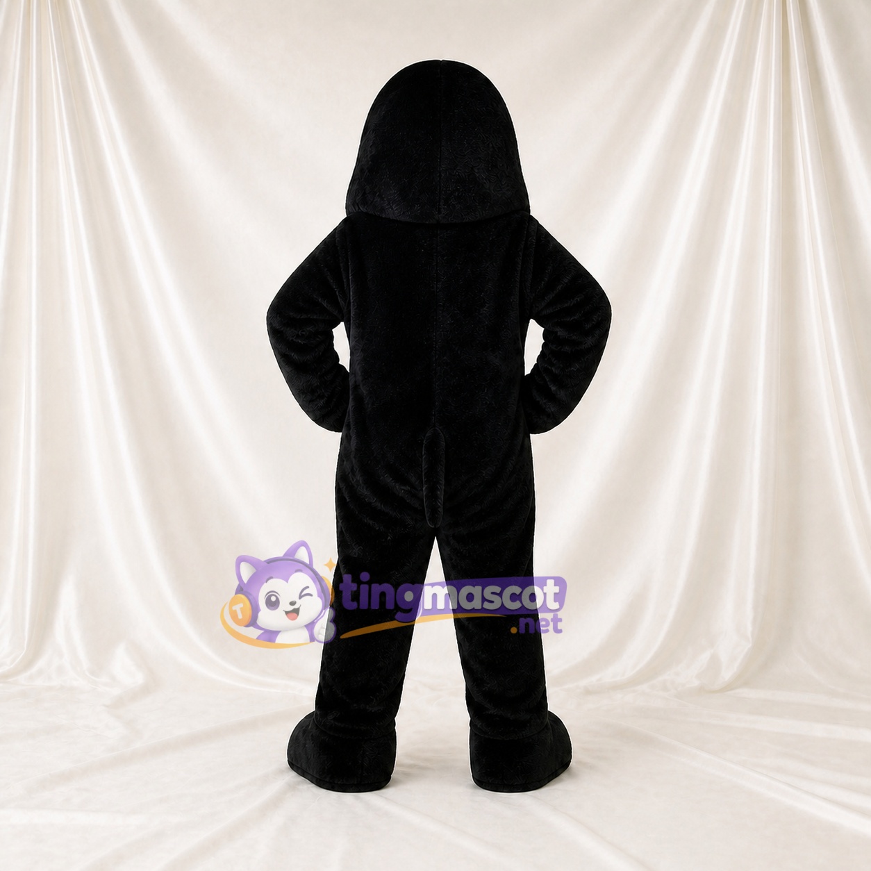 Black Monster Mascot Costume Full Body for Adults Sports Events Black Monster Mascot Costume Full Body for Adults Sports Events