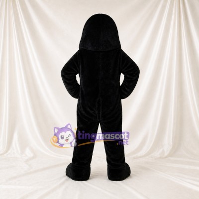 Black Monster Mascot Costume Full Body for Adults Sports Events