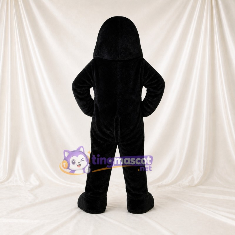 Black Monster Mascot Costume Full Body for Adults Sports Events