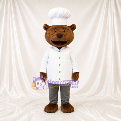 Bear Mascot Costume Full Body for Adults Food Events