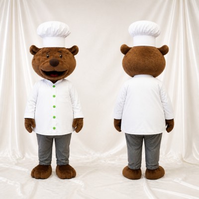 Bear Mascot Costume Full Body for Adults Food Events