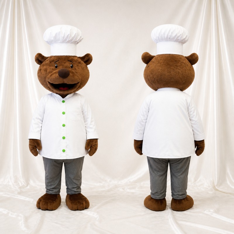 Bear Mascot Costume Full Body for Adults Food Events