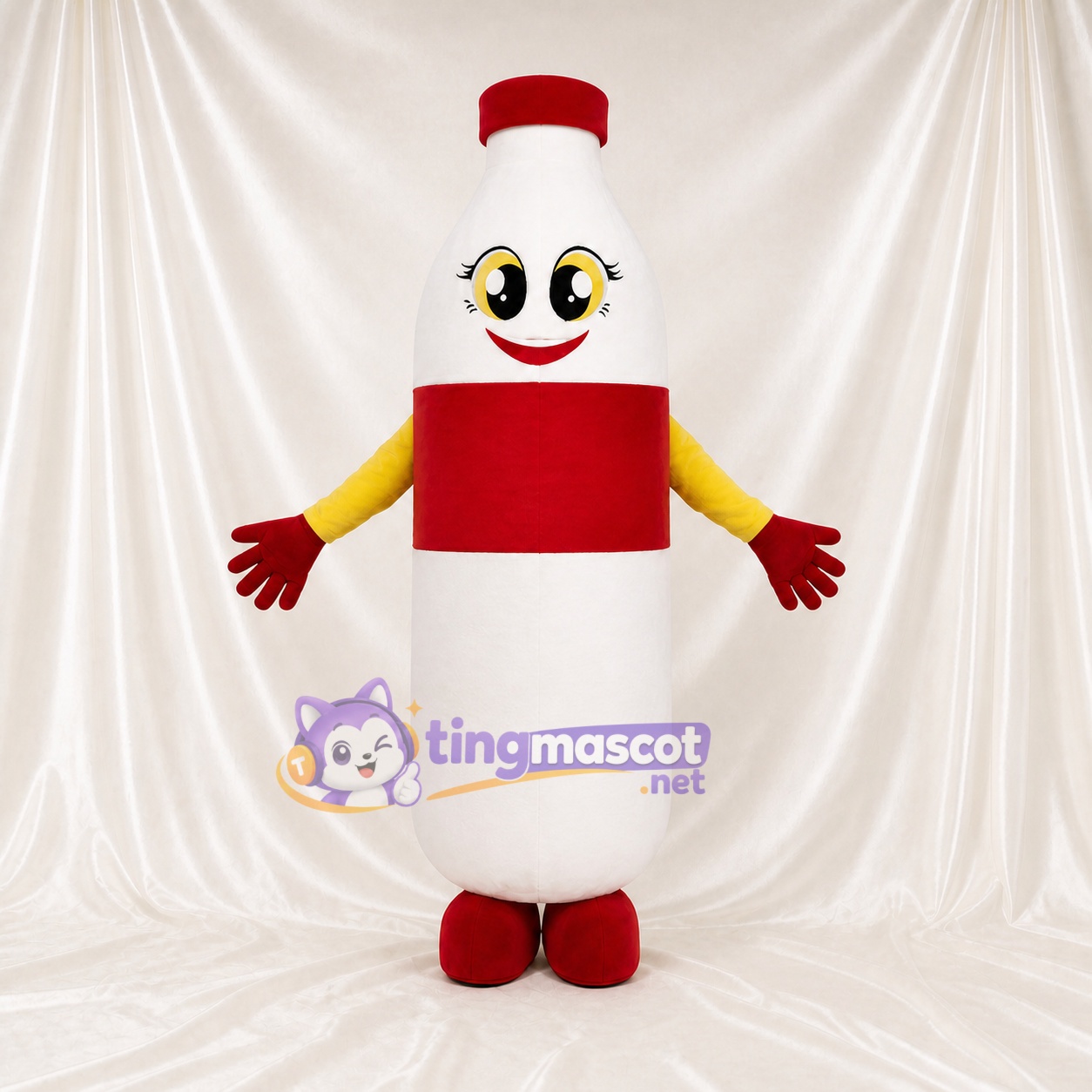 Personnage bouteilles blanche Costume de mascotte intégral pour adultes Salons professionnels Personnage bouteilles blanche Costume de mascotte intégral pour adultes Salons professionnels