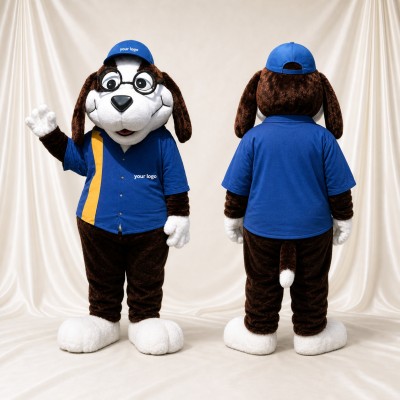 Service Uniform Dog Mascot Costume Full Body for Adults School Events
