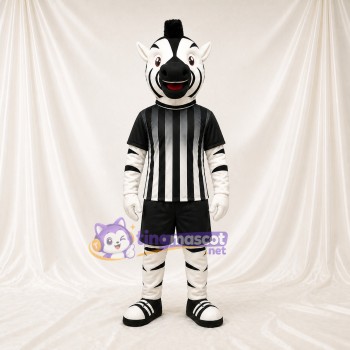 Black Zebra Mascot Costume Full Body for Adults Sports Events