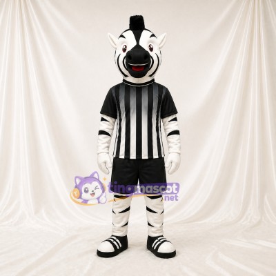 Black Zebra Mascot Costume Full Body for Adults Sports Events