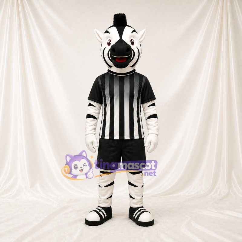 Black Zebra Mascot Costume Full Body for Adults Sports Events