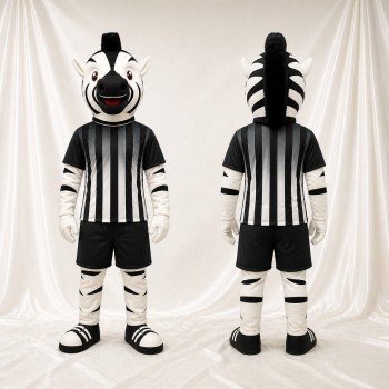 Black Zebra Mascot Costume Full Body for Adults Sports Events