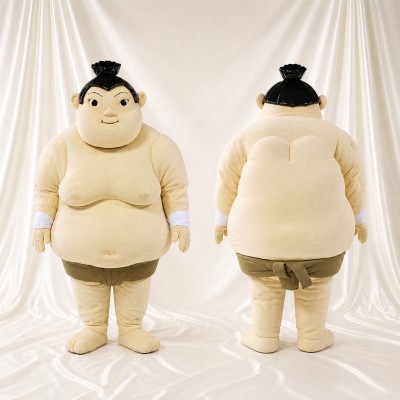 Sumo Wrestler Mascot Costume Full Body for Adults Stage Events