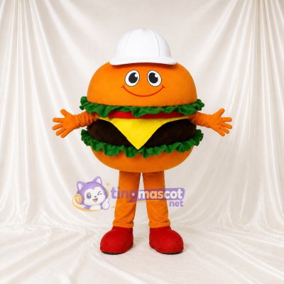 Burger Mascot Costume Full Body for Adults Food Events