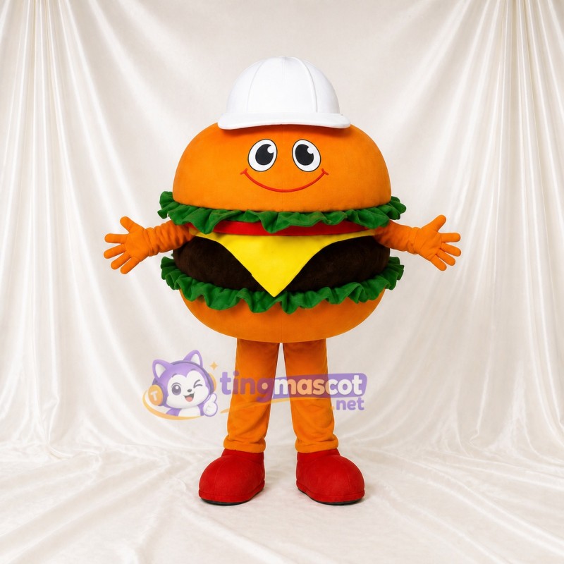 Burger Mascot Costume Full Body for Adults Food Events